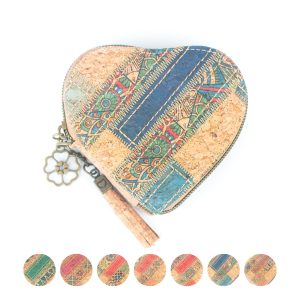 Printed Heart-Shaped Women's Coin Purse BAGF-078(7units)