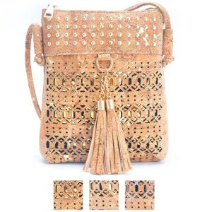 Gold and Silver Accented Women's Cut-out Crossbody Bag BAG-2250